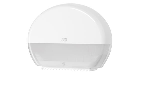770355 Tork 555000 Dispenser TORK Jumbo rull Mini hvit passer til Tork T2 system
